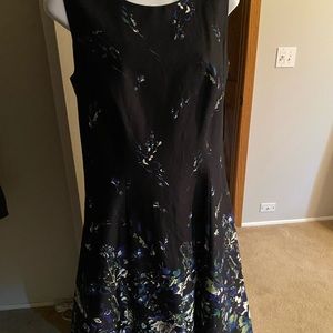 Floral border satin dress Size 10